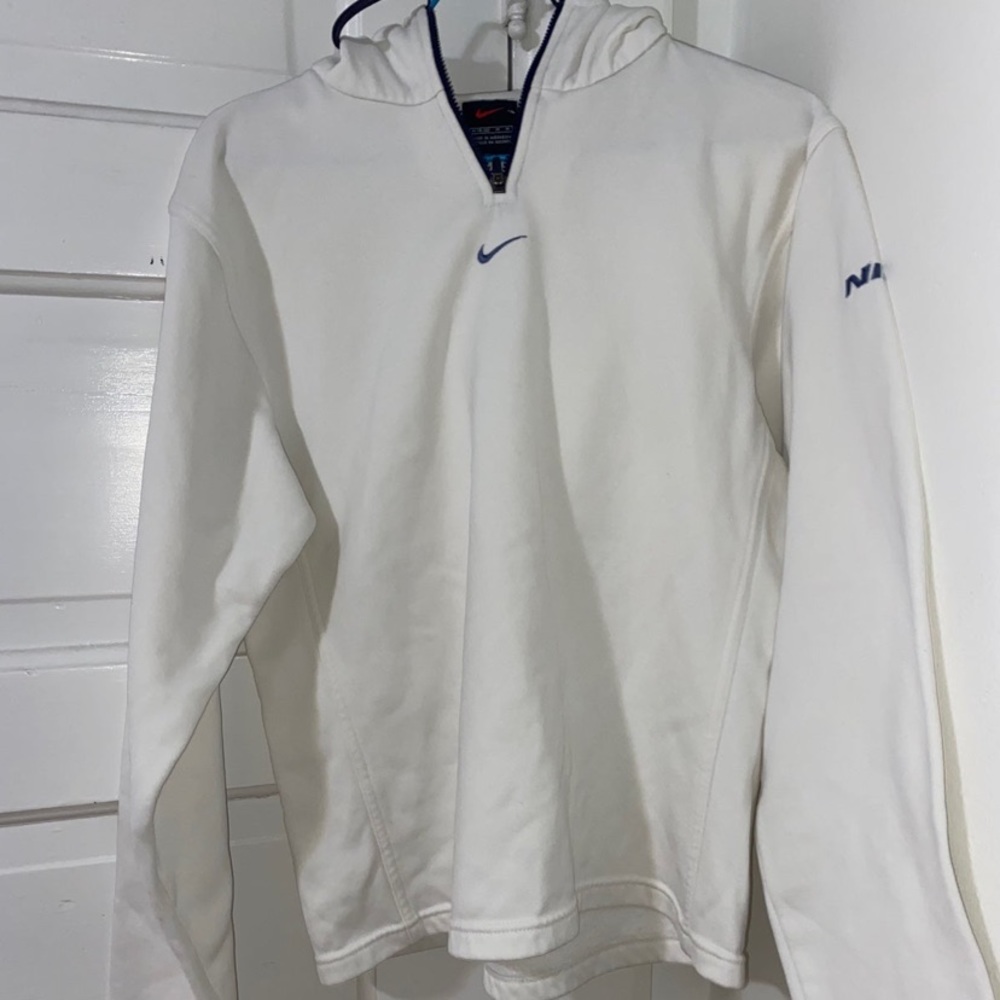 Vintage White Nike Hooded Sweatshirt